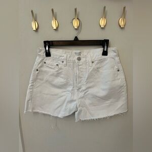 Dixie High Rise White Jean Short From Reformation, Sz 28